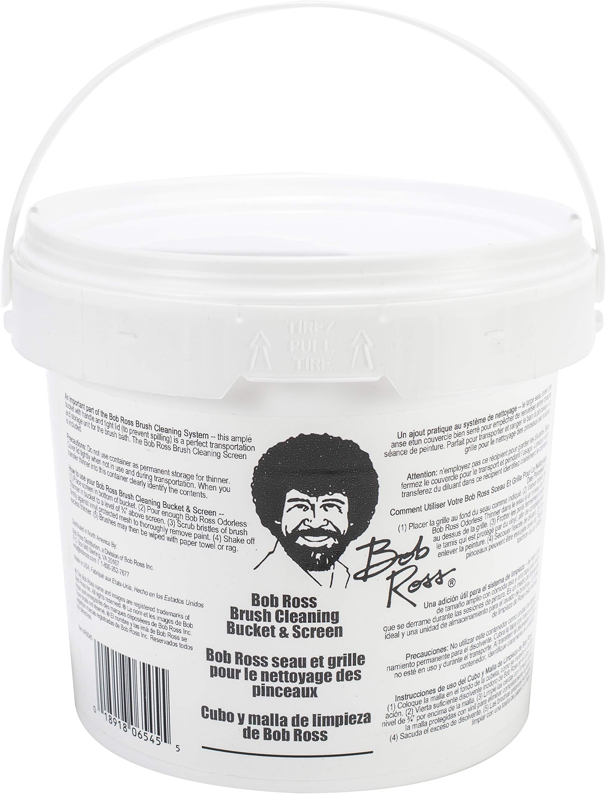 Bob Ross Cleaning Bucket & Screen-White, Polypropylene, Oroginal