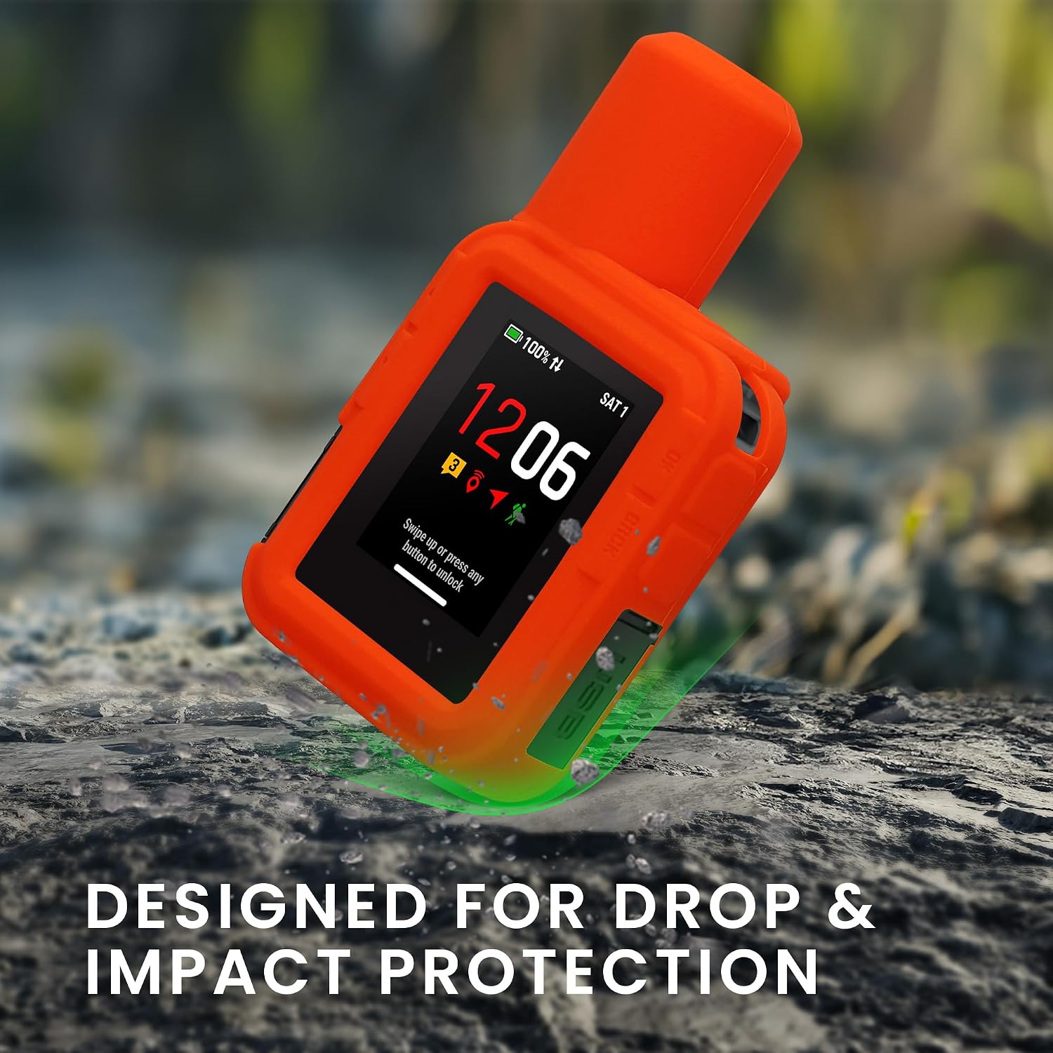 kwmobile Чехол для Garmin inReach Mini 3 / Mini 3 Plus — Защитный чехол для GPS-устройства — Чехол оранжевого цвета