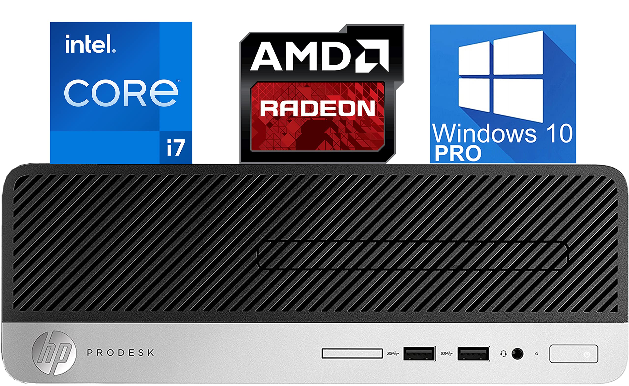 HP ProDesk 400 G5 SFF Desktop - Intel i7-8700T, 32GB Ram, 1TB NVMe SSD + 1TB HDD, DVD, AMD Radeon R7