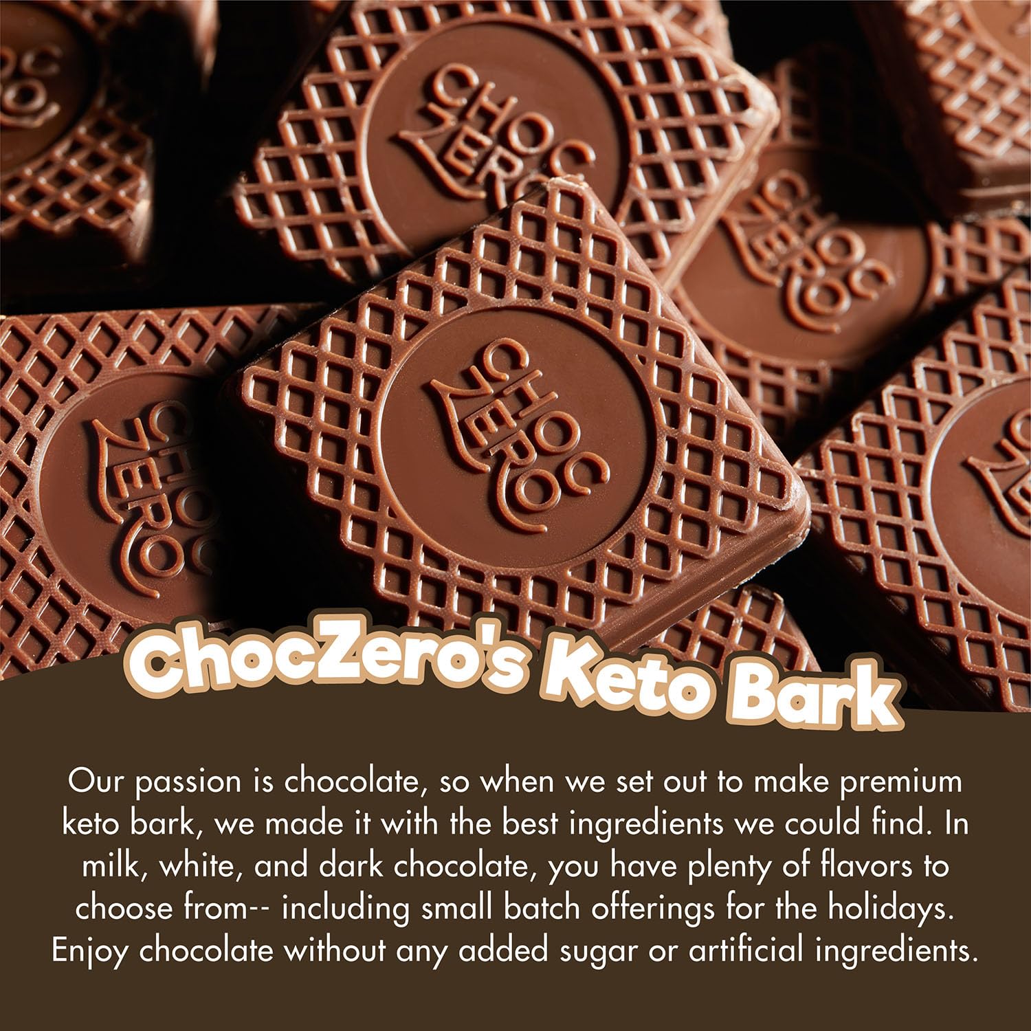 ChocZero Milk Chocolate Almond Bark, No Added Sugar, Low Carb, High Fiber, Keto Friendly, No Sugar Alcohols (4 Count, 3.2oz Boxes)