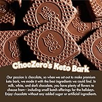 Vista 4 de ChocZero Corteza de almendras de chocolate con leche, sin azúcar añadida, baja en carbohidratos, alta fibra, apta para dieta cetogénica, sin
