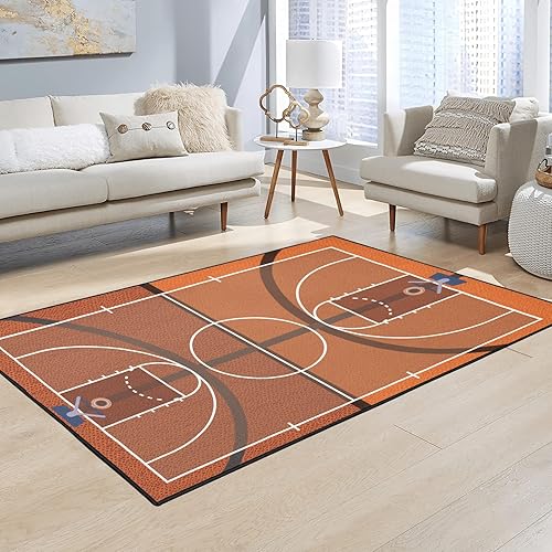 Miniatura 10 de Alfombra deportiva estilo retro, para campo de fútbol americano y rugby, antideslizante, para sala de estar, comedor, dormitorio, decoración de 20 x