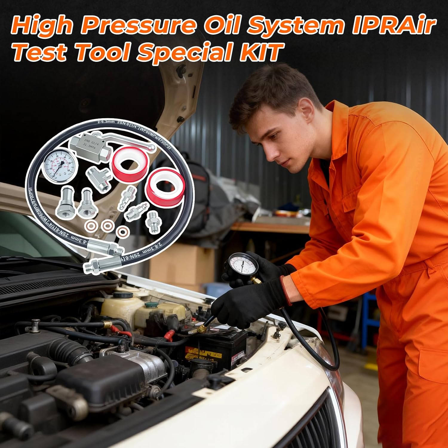 Fits for Ford 6.0L-7.3LPowerstroke Diesel High Pressure Oil System IPR Air Test Tool Special KIT