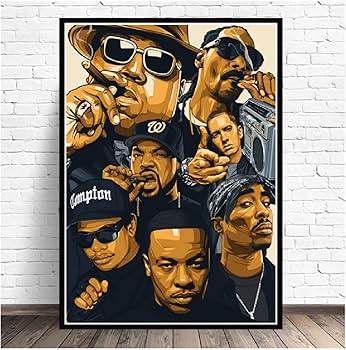 Amazon.co.jp: ヒップホップ2PACラッパースターキャンバス絵画ポスター