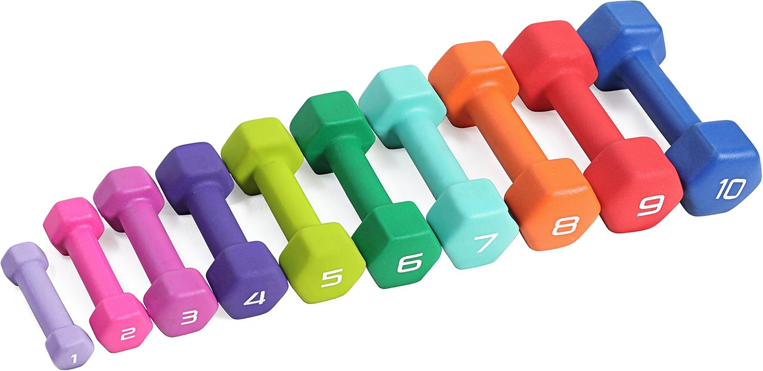 CAP Barbell Neoprene Coated Dumbbell Single, 5-Pound, Lime Green, SDN4-005