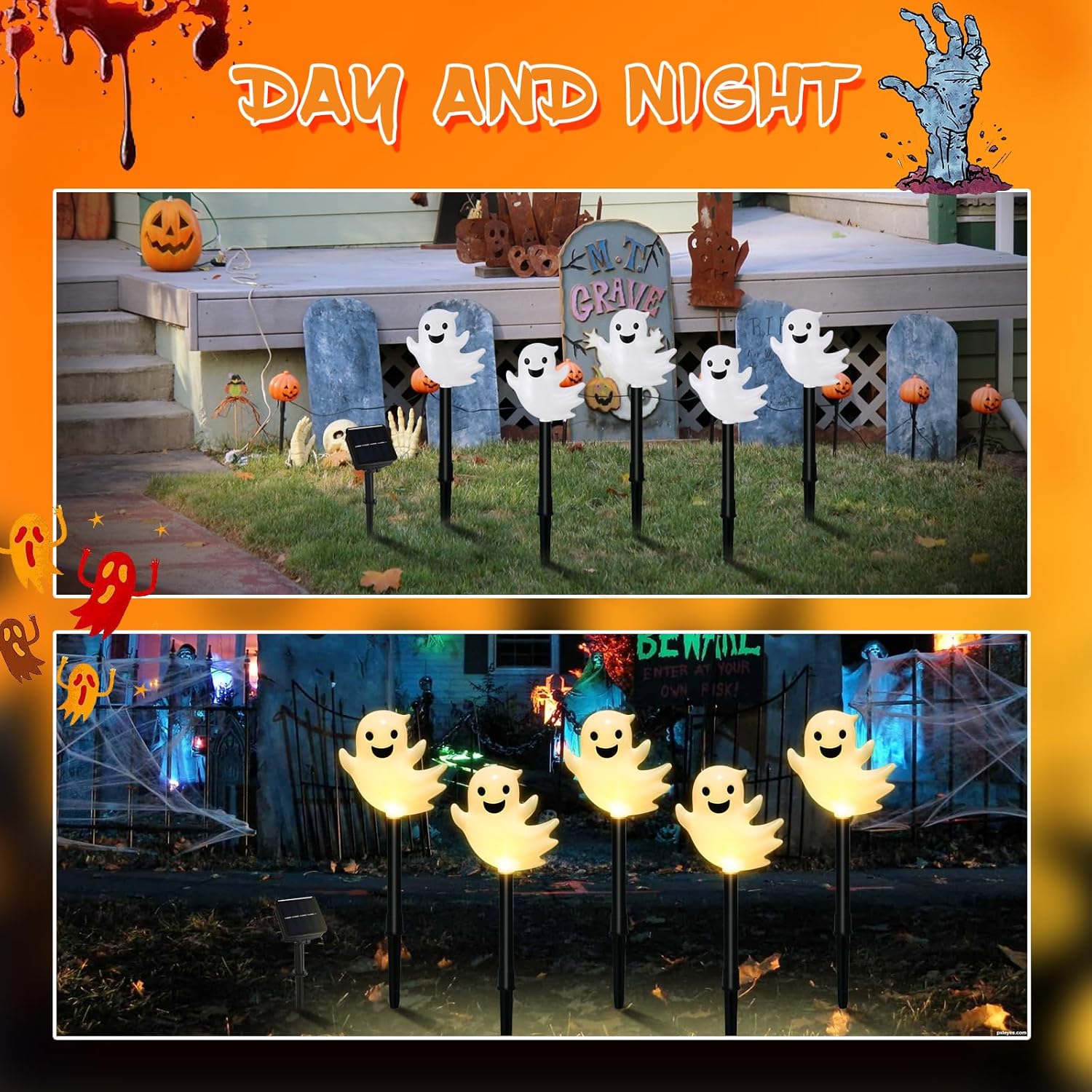 Solar Christmas Pathway Lights (Warm White)