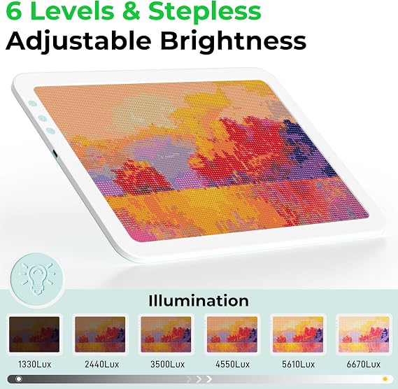 Bawaslom A3 Rechargeable Bright Tracing Light Box for Diamond Painting Art