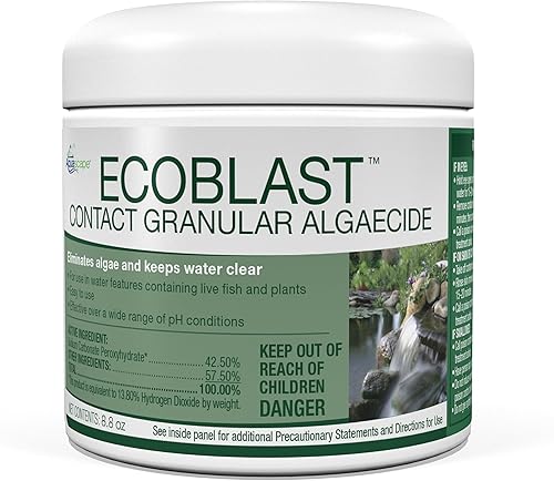 Aquascape 29311 EcoBlast Alguicida de estanque (granular), 8.8 onzas, blanco