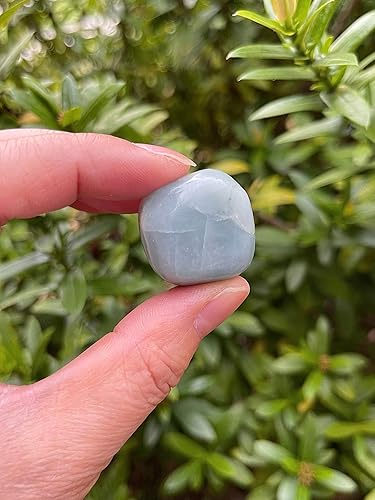 Miniatura 2 de Al por mayor - Piedras pulidas de aguamarina, piedra preciosa aguamarina natural pulida, cristales curativos aguamarina (aguamarina, 0.25 libras)