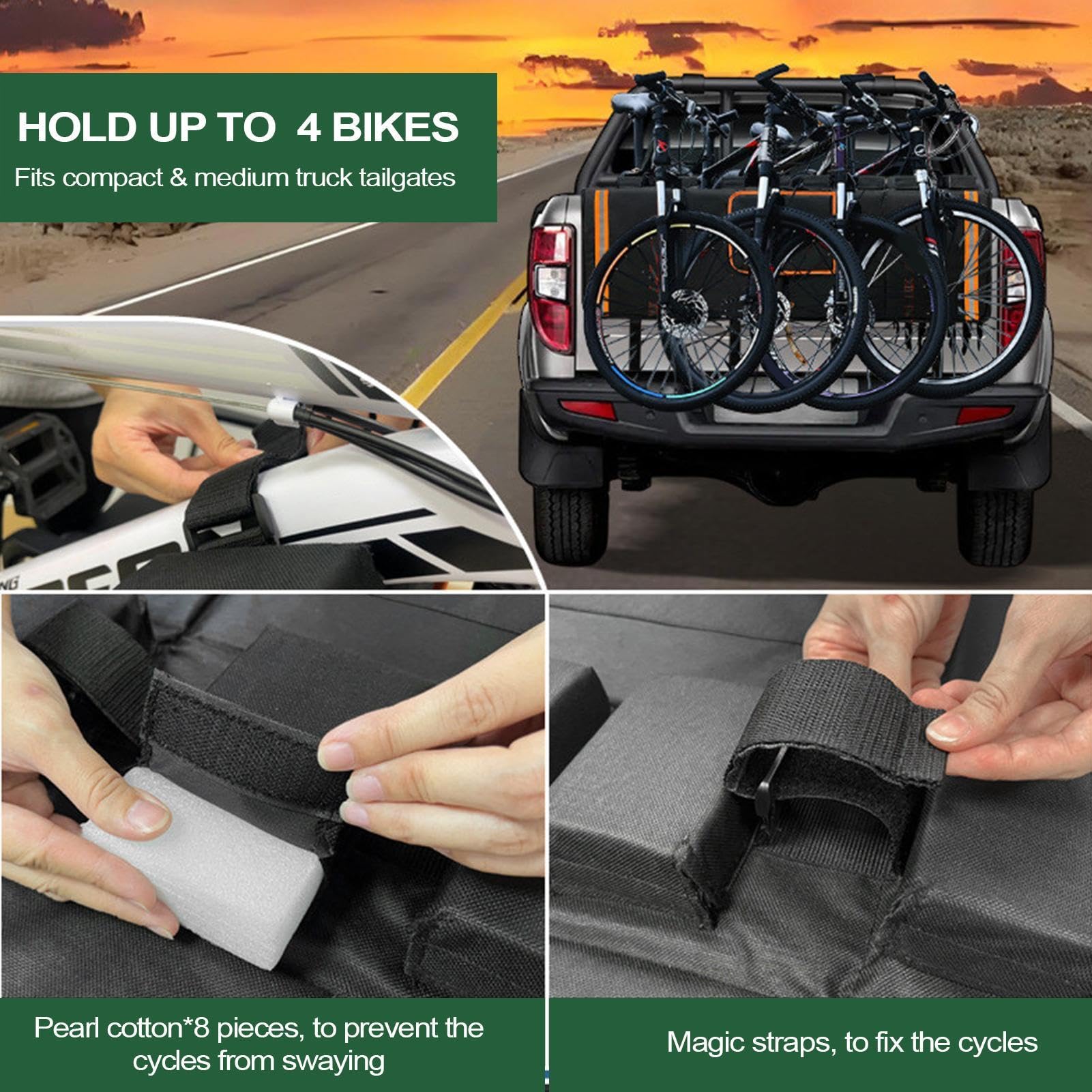 Tailgate Schutzmatte für den Berg, Halterung für LKWs, Schutzmatte für den Außenbereich, tragbares Transportzubehör für die