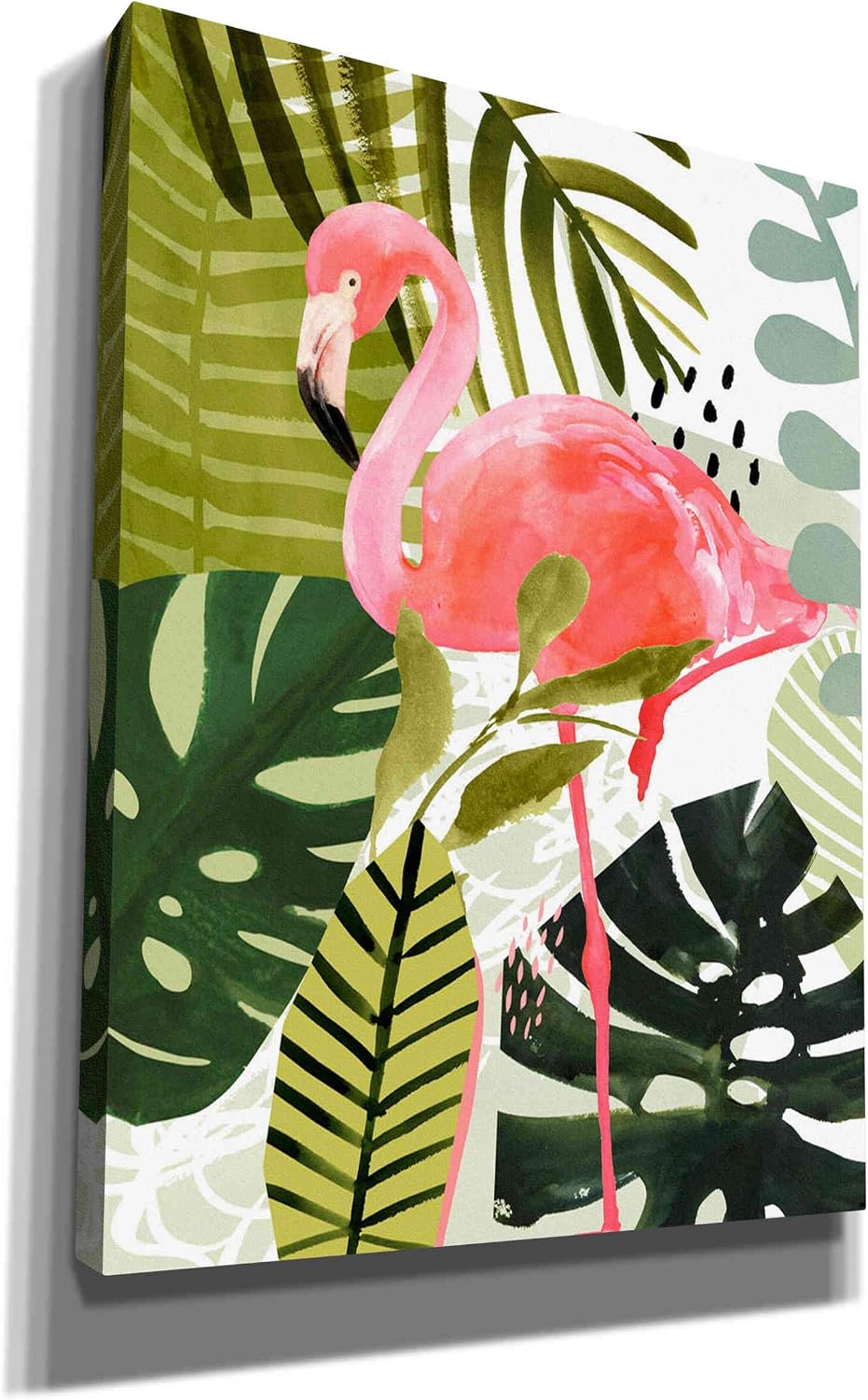 Epic Graffiti 'Flamingo Forest I' by Victoria Borges Canvas Wall Art, 12"x16"