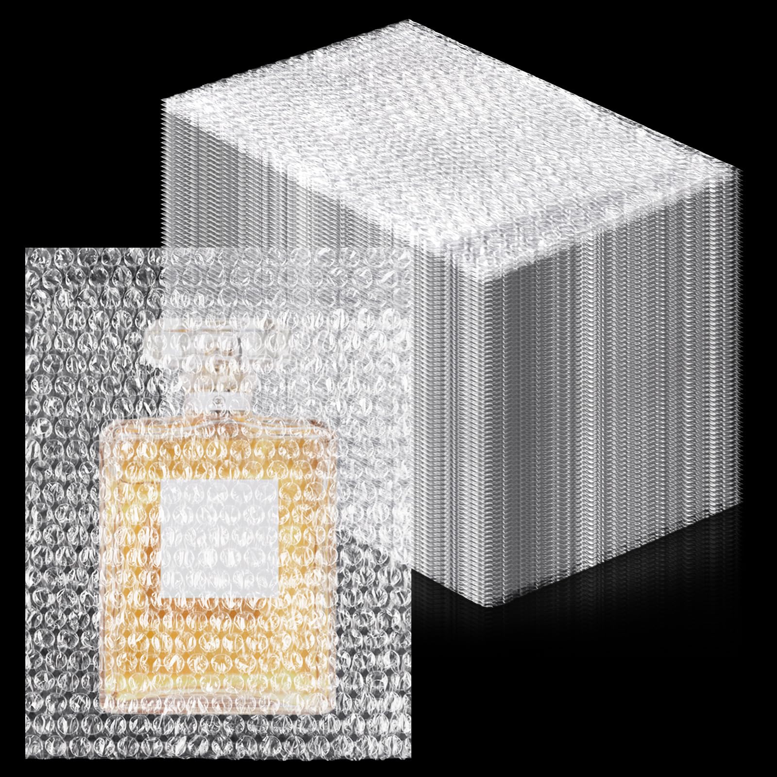Lot de 200 Pochettes à Bulles 15x20cm, Sacs de Protection Antichoc en Plastique à Bulles pour Expédition, Enveloppes à Bulles pour Objets Fragiles, Emballage, Transparent