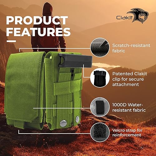 Miniatura 33 de Bolsa con correa para smartphone, accesorios para mochilas para excursionistas, viajeros y estudiantes y pasajeros interurbanos. Negro -,Verde