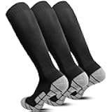Tphon Soccer Socks, Team Sport Football Basketball Socks for Adult Kids Children, 1/3 Pairs Knee High Athletic Socks