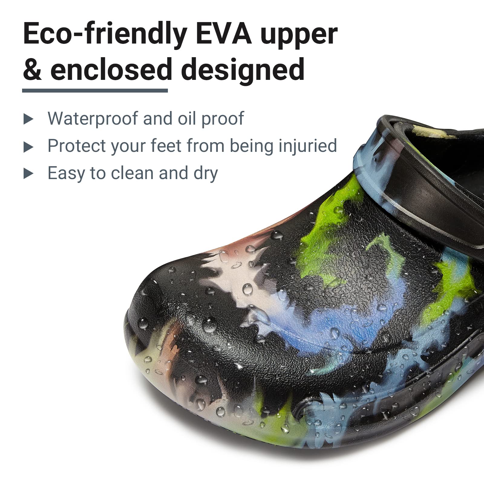 Men Non Slip Chef Shoes, Waterproof Nursing Work Clog Shoe for Food Service Restaurant Kitchen, Zapatos para Trabajar En Restaurante De Hombre