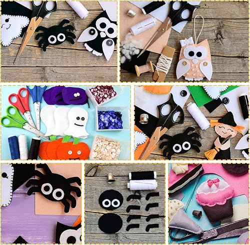 Miniatura 2 de Hojas de fieltro, 7 x 11 pulgadas, tela de fieltro suave para manualidades, 10 piezas, tela de Halloween, fieltro de otoño para proyectos de