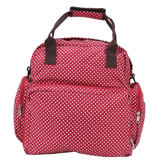 Diaper Bag, Multi-Functional Folding Crib, Odor-Free Multi-Compartment Design Large Outdoor Capacity for Home Travel Red