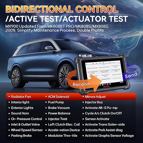 Miniatura 4 de Autel Escáner MaxiCheck MX900, 2026 igual que MK900BT MK900, herramienta de escaneo de diagnóstico de todos los sistemas, 8 pulgadas más de MK808S