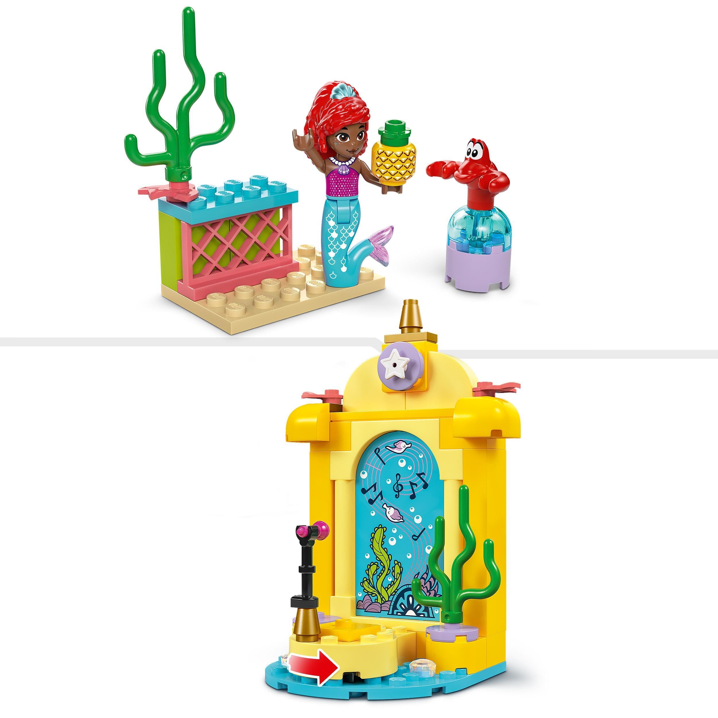 LEGO ǀ Disney Princess Ariel’s Music Stage, Buildable Toy for Kids with a Minidoll Character and Sebastian Animal Figure - Image 3