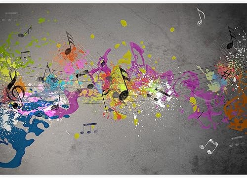 Miniatura 2 de wall26 Papel tapiz de pared extraíble con fondo de aerosol con diseño de grunge musical grande, 100 x 144 pulgadas
