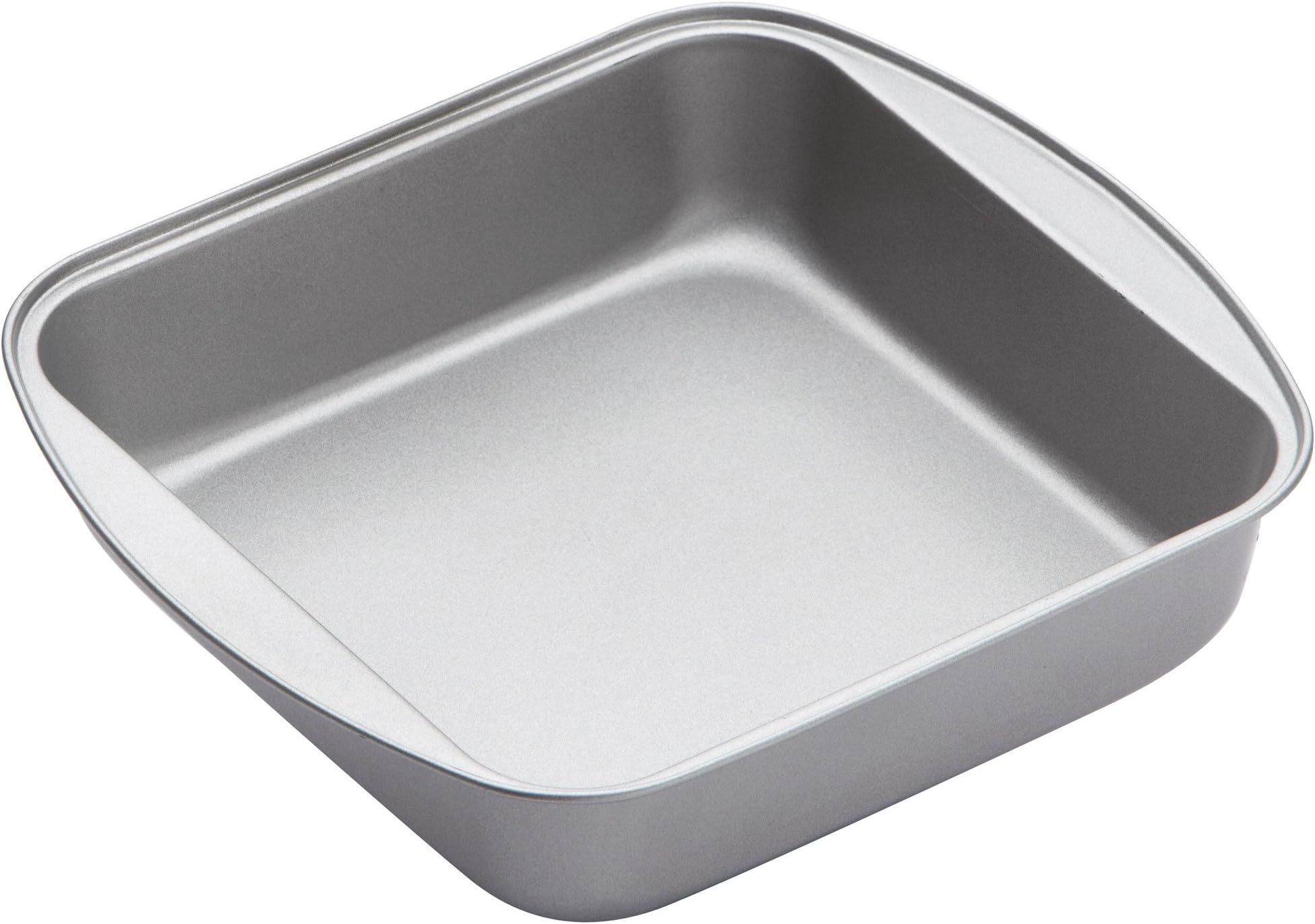 KitchenCraft Non-Stick Square Baking Tray, 20cm Oven Tray, Durable Carbon Steel Grey Cooking Tray for Baking, Roasting and Grilling, Dishwasher Safe Bakeware
