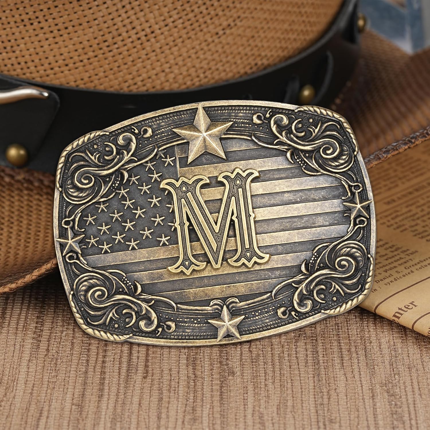 Western Belt Buckle for Men Women Initial Letter A to Z Cowboy Belt Buckle Texas Buckle hebillas vaqueras para hombre - Image 3