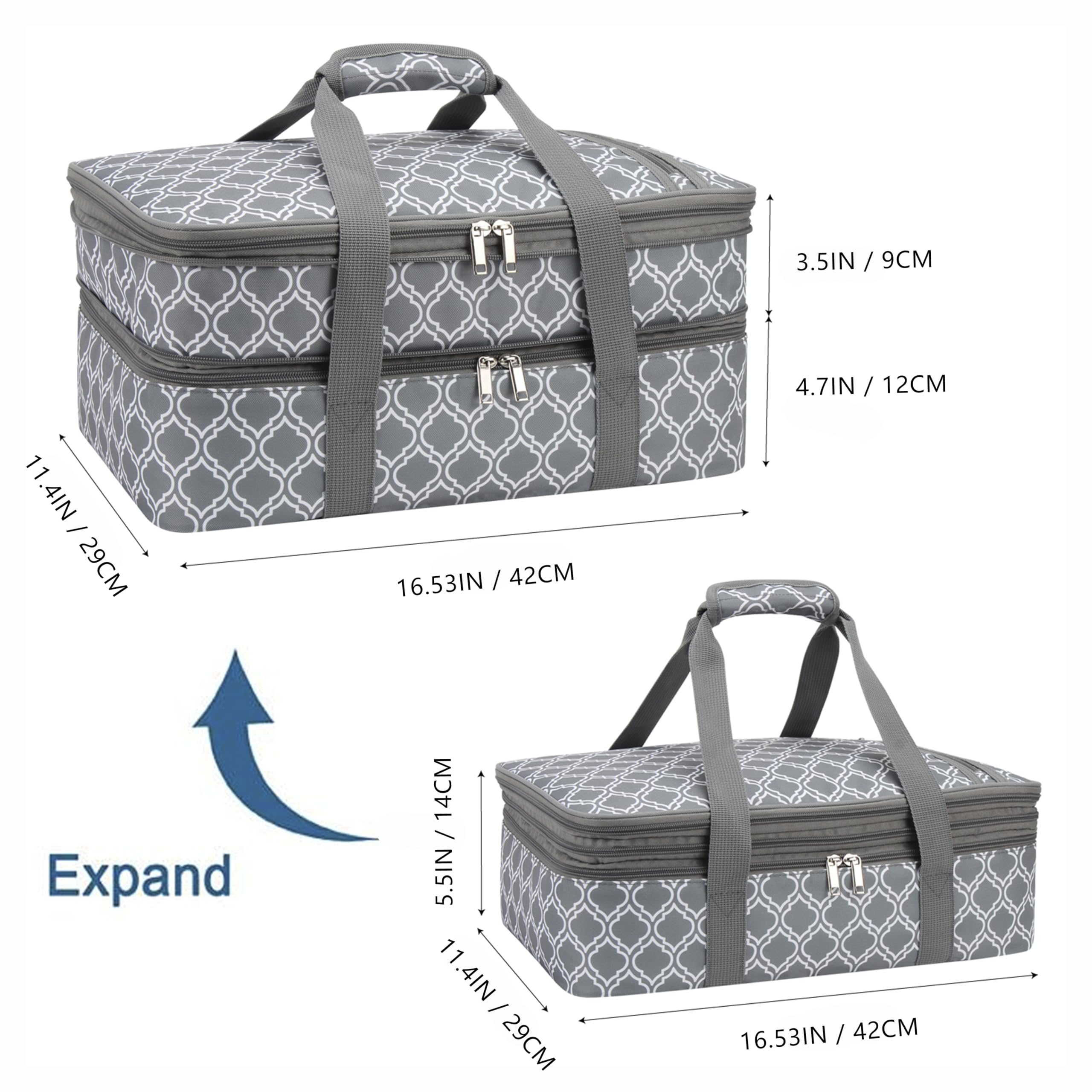 Double Insulated Casserole Carrier Fit 9