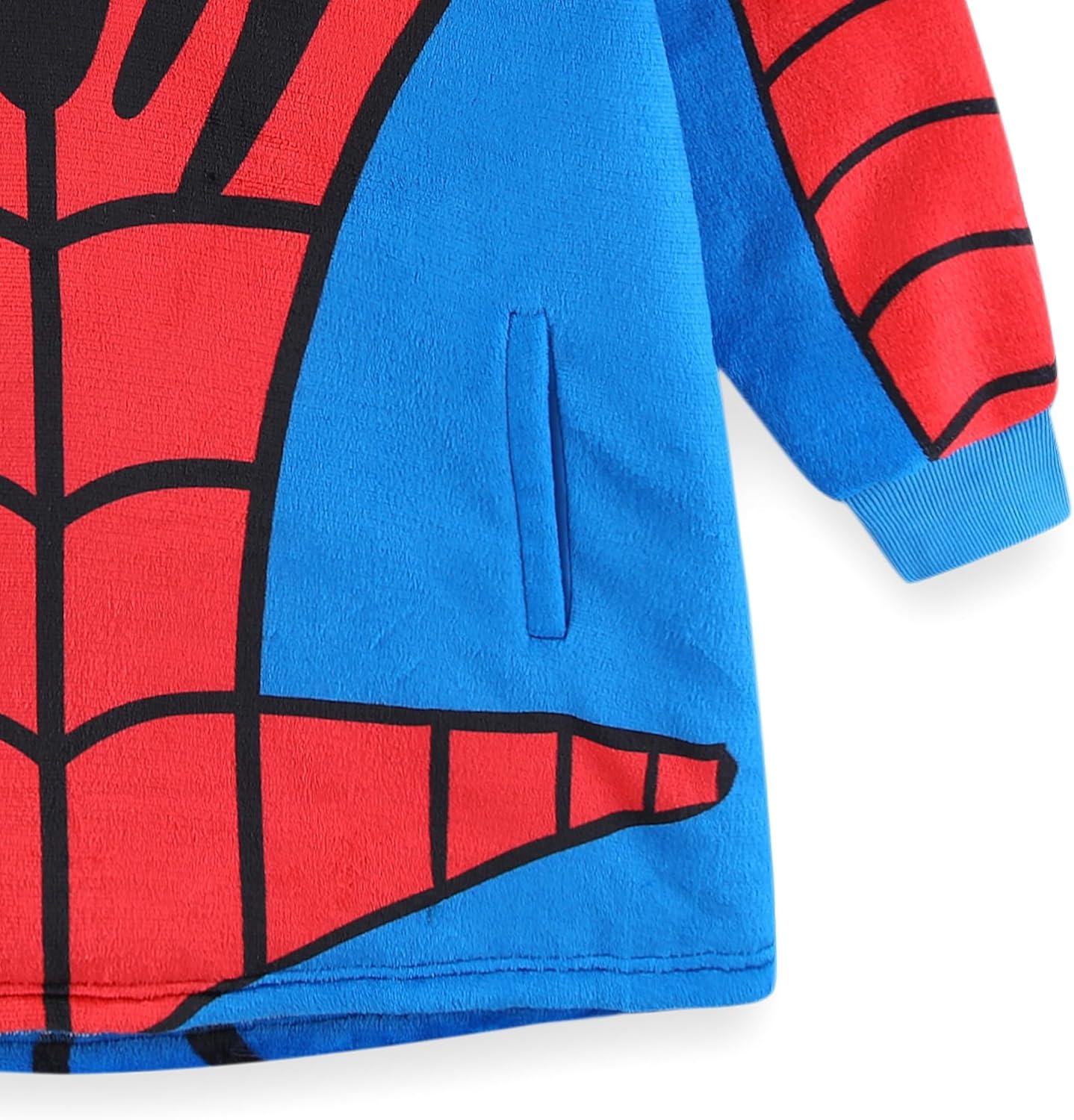Marvel Spider-Man Boys Sherpa Lined Oversized Hoodie with Pockets for Big Kids One Size (Fits Sizes 4 to 10)