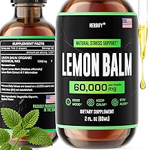 HERBIFY Lemon Balm Tincture - Melissa Officinalis Leaf Liquid Extract - Brain Support and Mood Boost - Lemon Balm Drops for Immune & Cognitive Support - 2 Fl oz
