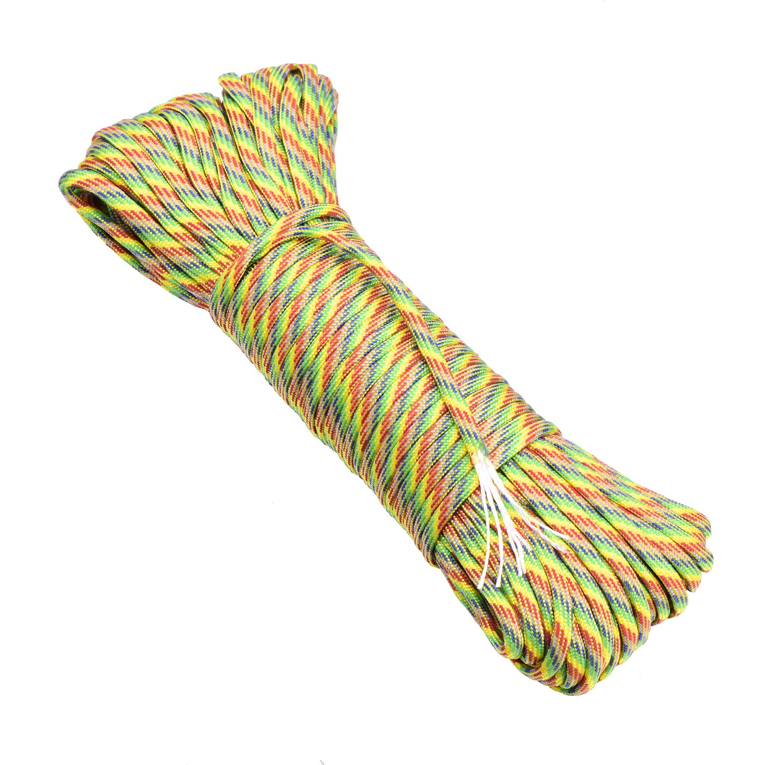 DonDon Corda Paracord in Nylon Lunga 30 Metri per bricolage e attività all'Aria Aperta Spessore 4 mm 7 Fili