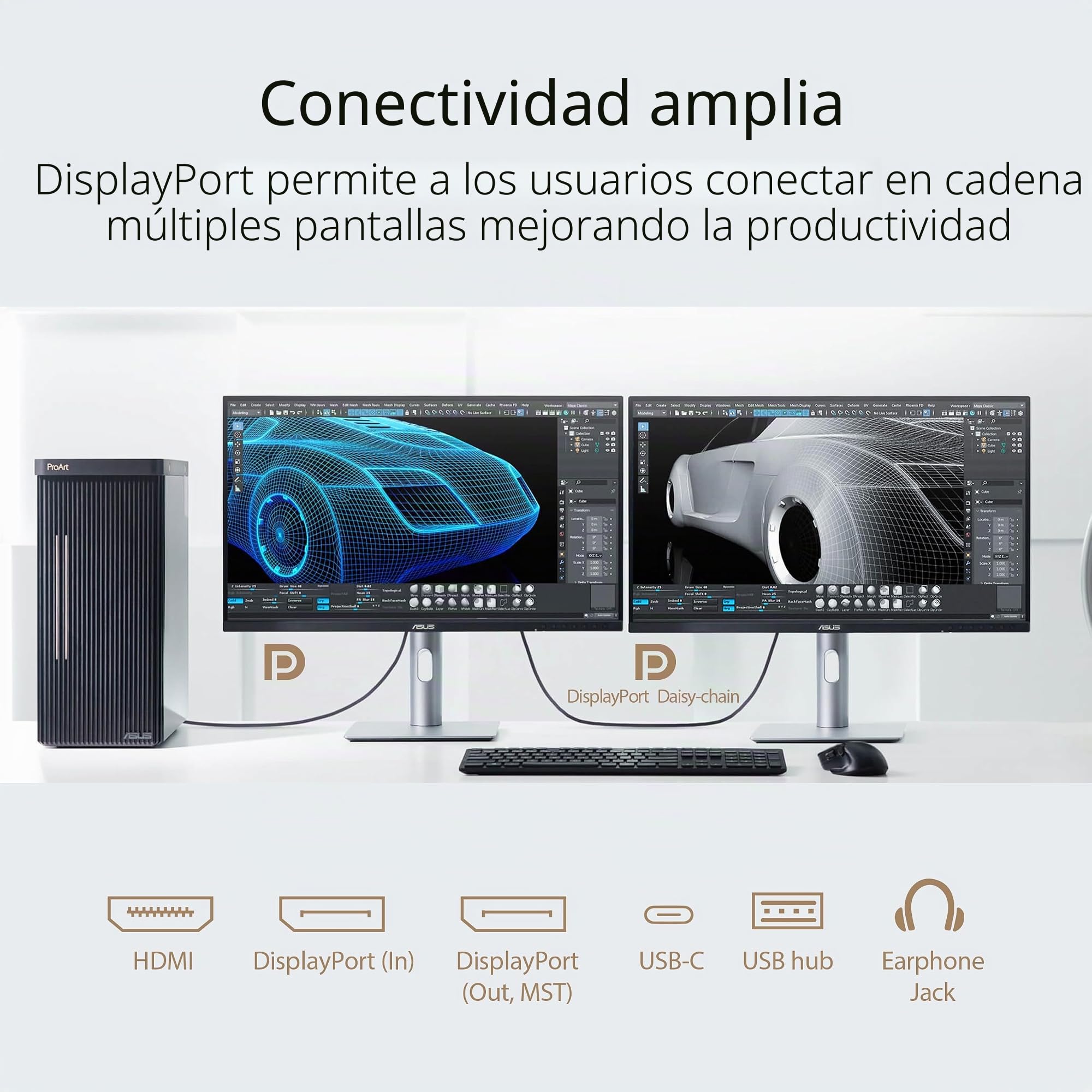 ASUS ProArt Display PA24ACRV - Monitor Profesional de 23,8 Pulgadas, IPS, QHD(2560x1440), 95% DCI-P3, ΔE<2, USB-C, VESA DisplayHDR 400, VESA MediaSync, Soporte ergonómico, Sostenibilidad ecológica