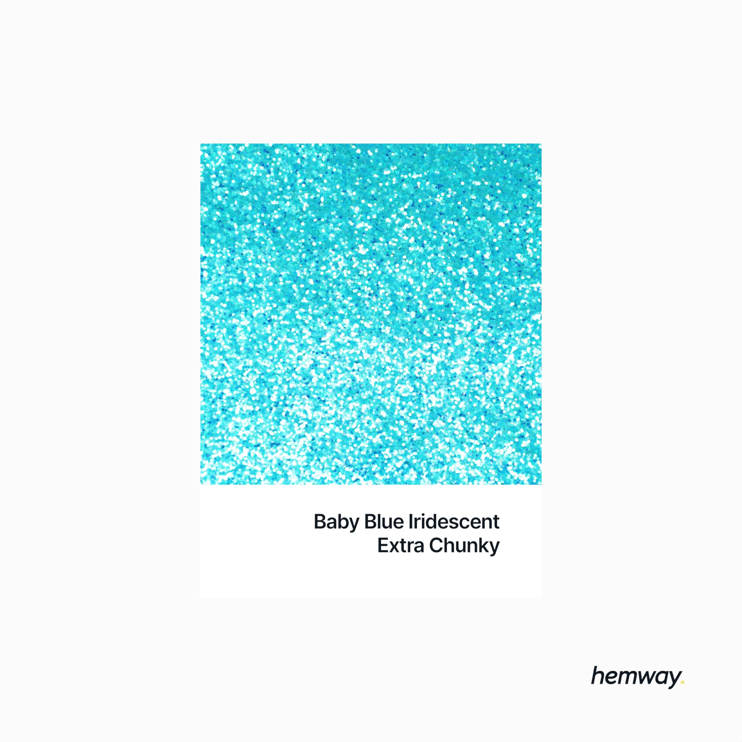 Hemway Glitter Shaker Baby Blue 130g x2 Pack Extra Chunky, Craft Glitter Shakers for Resin & Epoxy Crafts - Image 2