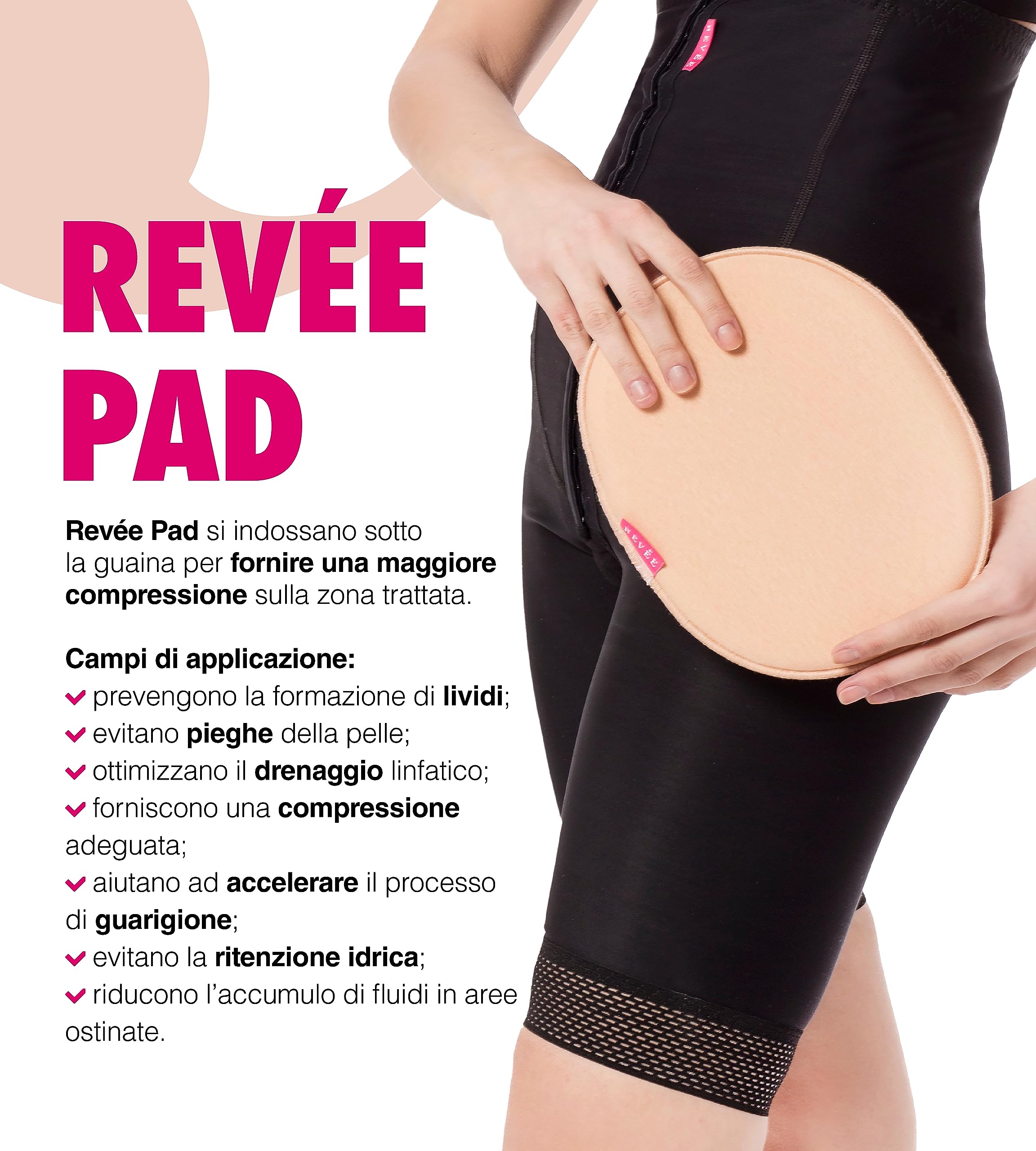 REVÉE Guaina Post-Liposuzione Lunga (Fianchi/Caviglie) - Guaina Contenitiva per Terapia Compressiva Post-operatoria - Liposuzione Fianchi, Natiche, Cosce, Ginocchia, Polpacci - Modellante Donna
