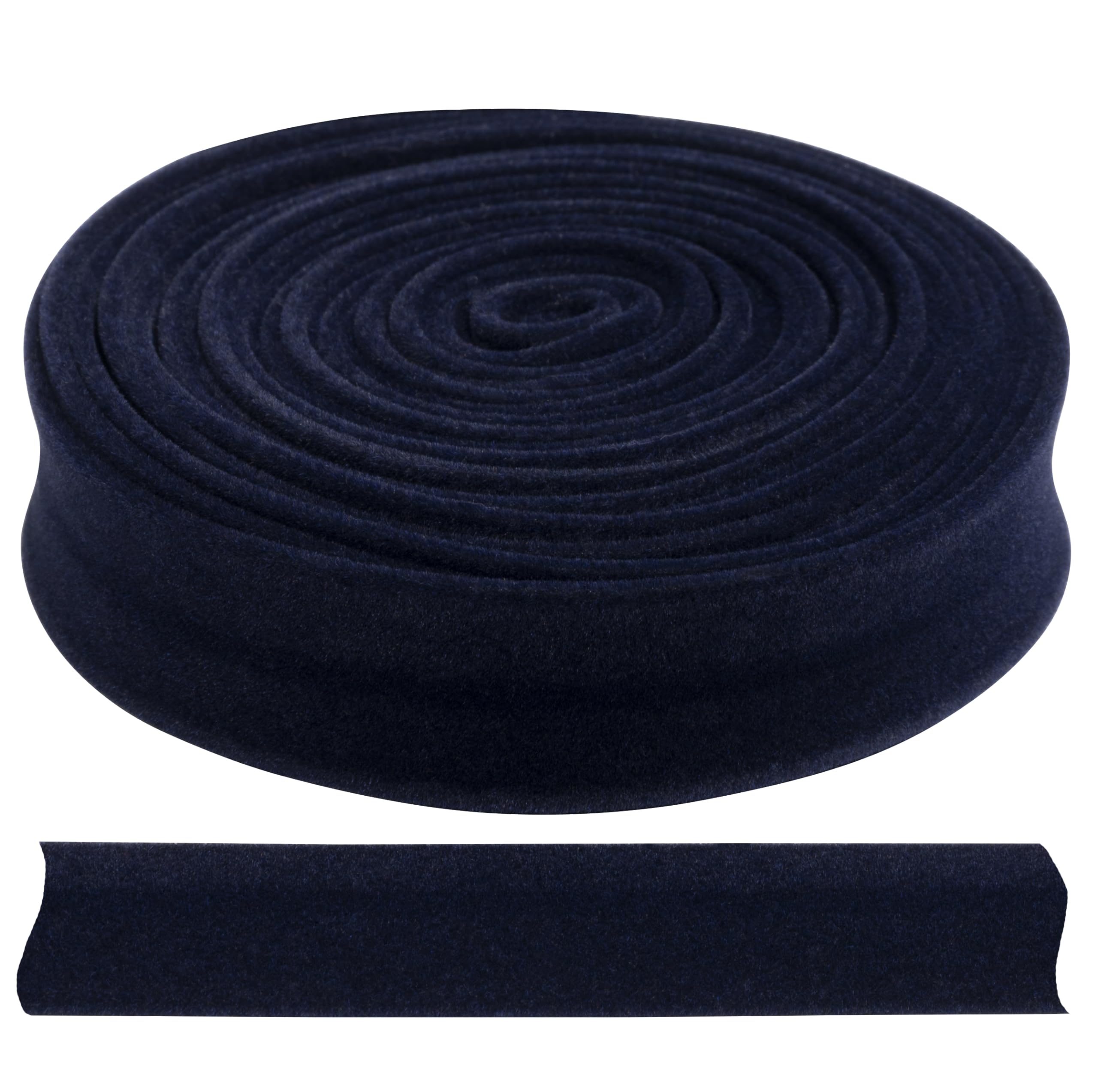 Aerzetix - C71939 - Nastro sbieco in Velluto 3 Metri x 18mm - in Viscosa 39% Cotone 32% e Poliammide 29% - Colore Blu Scuro - Cucito Tessuto