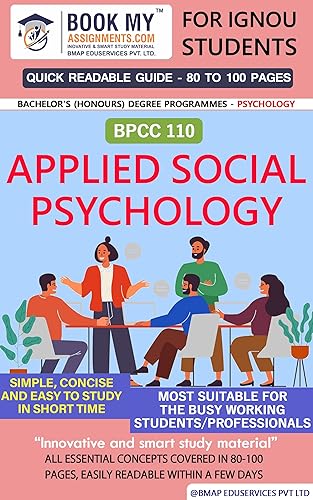 IGNOU BPCC 110 Applied Social Psychology Study Guide For IGNOU Students Latest Edition (Quick Readable Note) | Conquer Complex Concepts