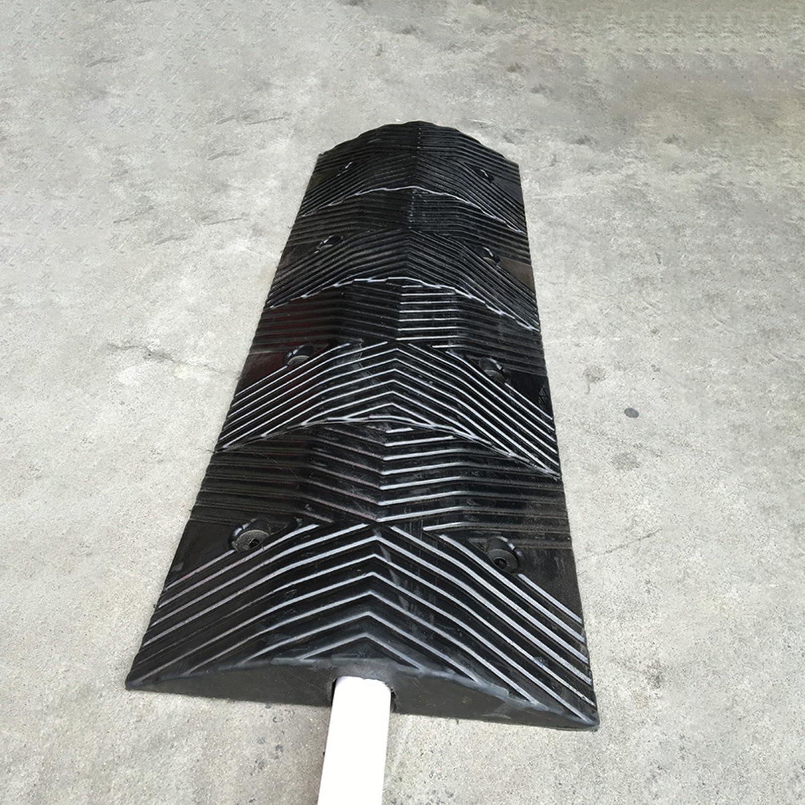 Rampa Protectora de Cable de un Solo Canal, Pasacables Suelo, Canaleta Cables Suelo de Goma, para Entradas de Vehículos