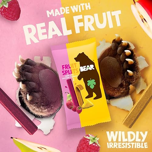 Miniatura 43 de BEAR Rollos de fruta real sin gluten, veganos y sin OMG, frambuesa, 36 rollos, aperitivos saludables para la escuela y la lonchera, para niños