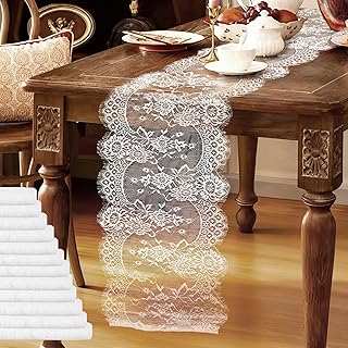 12 Wedding Cake Table Decoration Ideas That Look Well Styled 19 12 Pcs White Lace Table Runners 14 x 120 Inch Boho Rose Embroidered Flor...