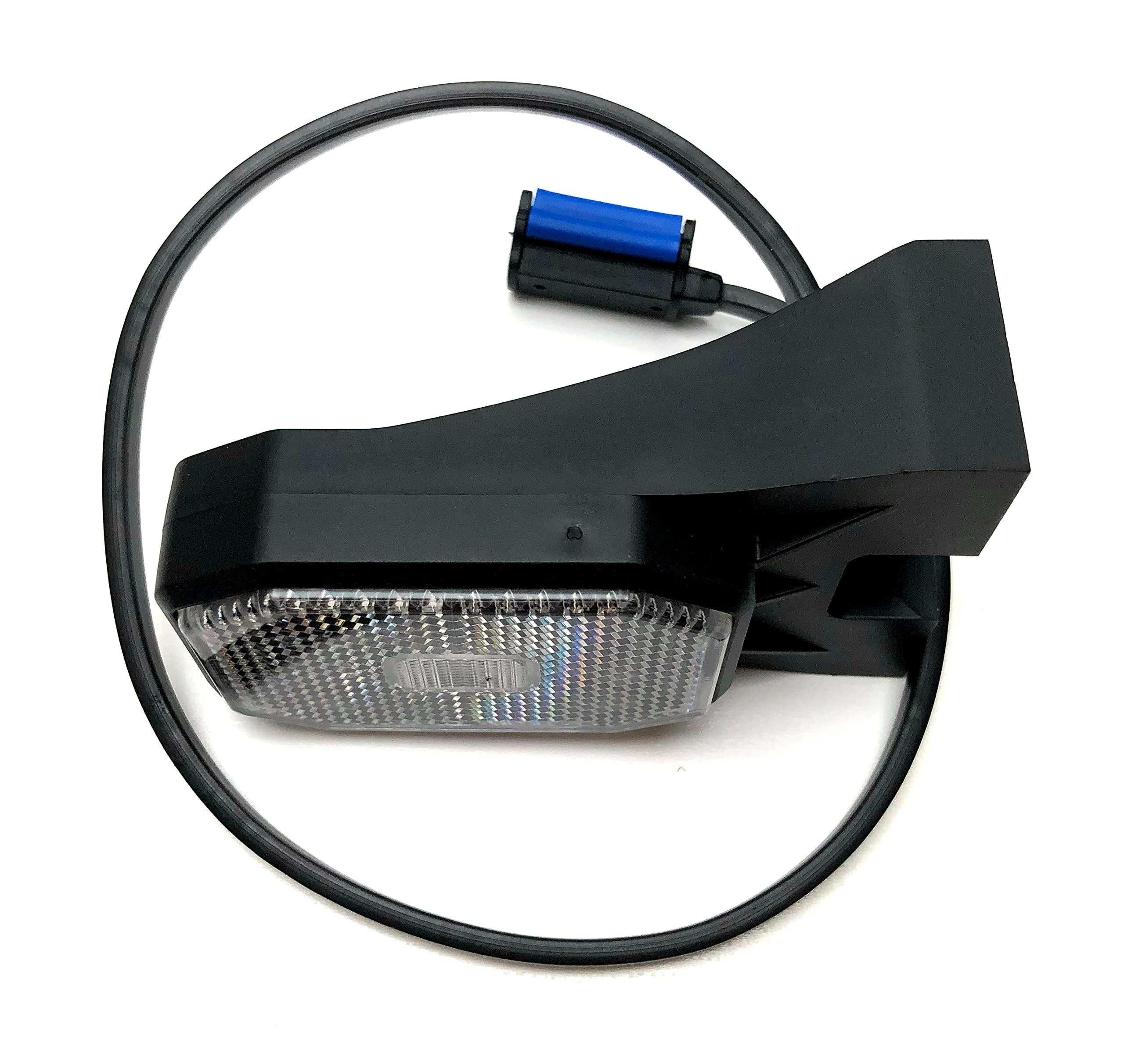 2x LED Umrissleuchte mit Reflektor – 12V/24V Begrenzungsleuchte für Anhänger, LKW, Wohnwagen, Trailer – E9 zugelassen, stoßfest, 5 Varianten (Weiß + Winkelhalter + Schnellanschluss Typ QS075)