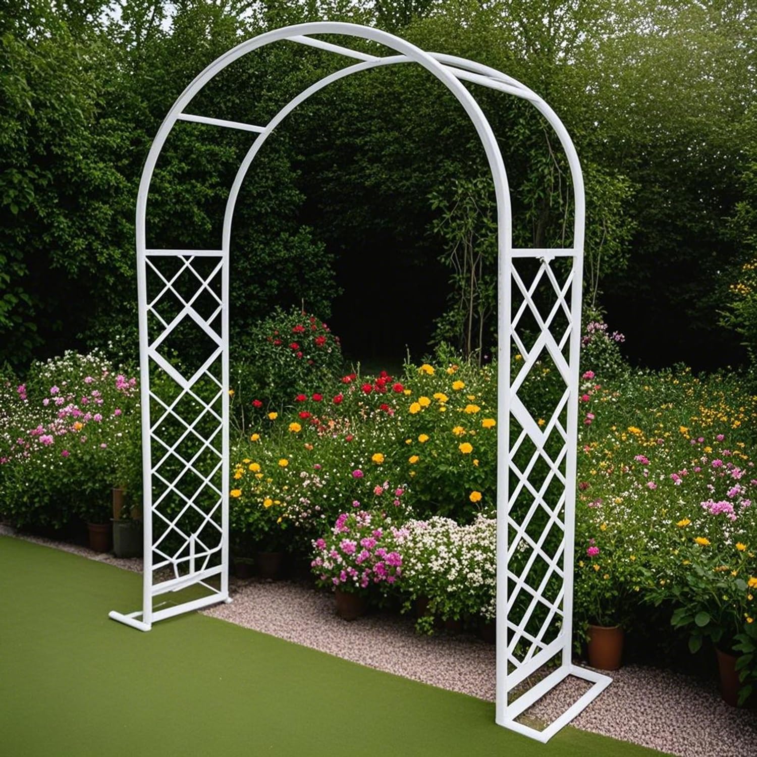 Arco de jardín de acero para bodas y decoración de eventos en exteriores