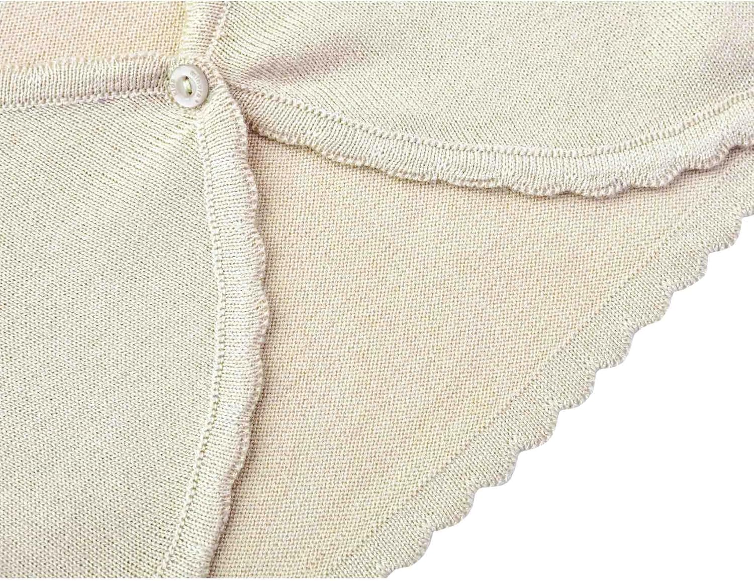 Lilax Baby Girls' Long Sleeve Cardigan Shrug, Button Closure Knitted Bolero - Image 6