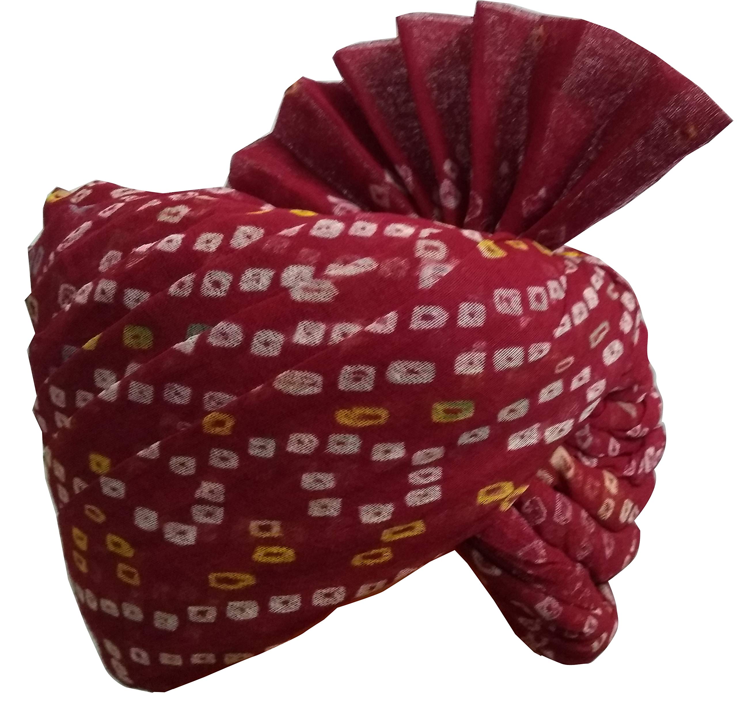 Cotton Chunri Bandhej Barati Milni Pagri Safa and Turban (Multicolour)