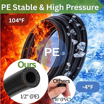 Drip Irrigation System for Garden Watering: 240FT (73M) Automatic Kit with Quick Connect 1/2/12mm PE Tubing, Adjustable Misting Sprinkler Parts, 1/4/6mm Hose for Plants, Raised Beds Flower, 240FT