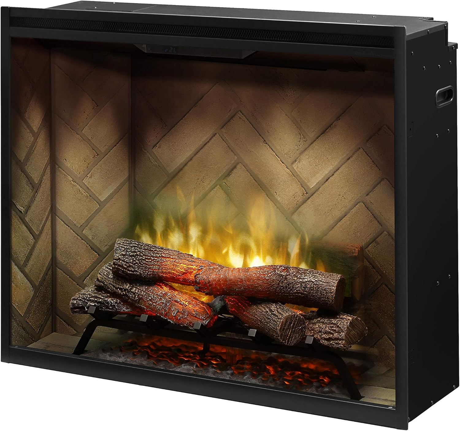 Dimplex Revillusion 36" Portrait Built-in Firebox (Model: RBF36P), 4435/6739/8786 BTU, 120/208/240 Volt, 1375/1975/2575 Watt, Herringbone - Thumbnail 3