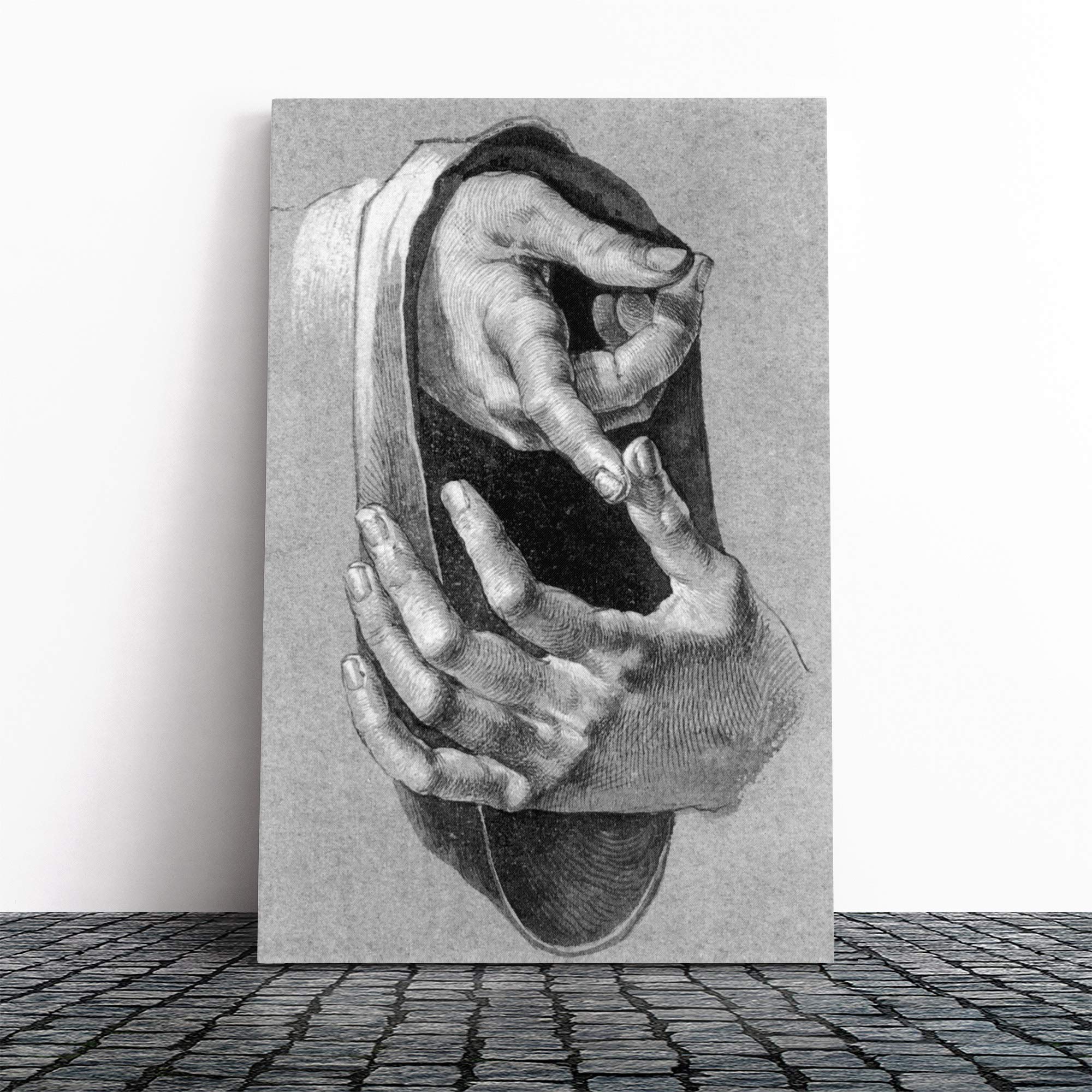 Albrecht Durer Hand Study Canvas Print | Gallery Wrapped 30mm Frame Wall Art | 20x14 inches | Ready to Hang | Modern Picture | Living Room Bedroom Lounge Office