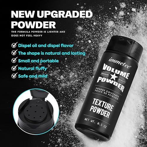 Miniatura 3 de immetee Polvo de volumen para el cabello, estilo de textura para hombres y mujeres, control de luz, aspecto mate natural, levantamiento de raíces,