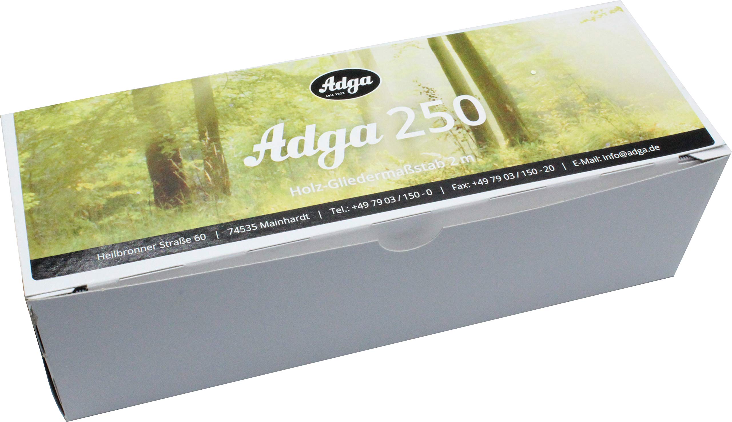 Adga 250 Plus Lot de 20 règles pliantes 2 m avec verrouillage d'angle de 90°/180° et échelle d'angle (30°/45°/60°/75°/90°) - Adga 250 plus - En bois de hêtre - Blanc sans impression publicitaire