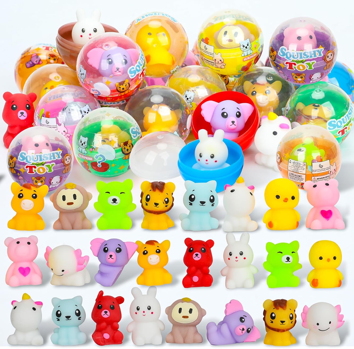 24 Pack Stress Relief Squishy Toys for Kids Boys Girls Easter Basket Stuffers Party Favors Gifts