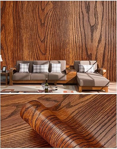 Miniatura 34 de Papel tapiz de madera para despegar y pegar, papel tapiz extraíble para cubrir la pared, decorativo, rollo de vinilo de 15.8 x 78.7 pulgadas