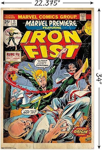 Miniatura 3 de Trends International Marvel Comics-Iron Fist-Premiere Cover #15 - Póster de pared, 22.375 x 34 pulgadas, paquete de póster y montaje prémium